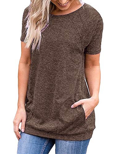 Iclsoam Camiseta De Mangas Cortas Mujer AlgodóN Casual Blusa T-Shirt