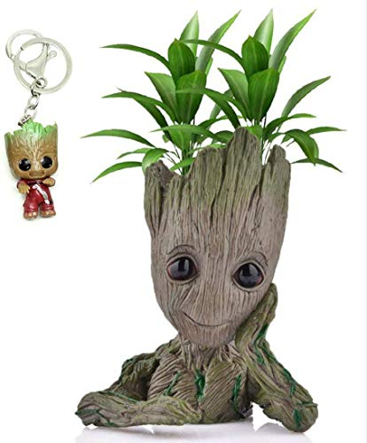 Baby Groot Maceta - Figura de acción para Plantas y bolígrafos de la película clásica - Perfecto como Regalo - Soy Groot 14x11x7cm