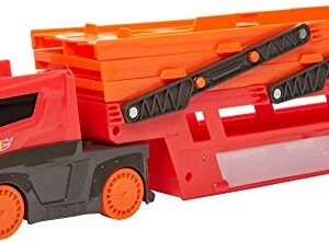 Hot Wheels - Camión Transportador de coches de juguete regalos para niños y niñas +5 (GWT37)