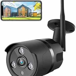 Netvue Cámaras de Vigilancia WiFi Exterior, Full HD 1080P Cámara Seguridad Compatible Alexa, Impermeable IP66, Ethernet y WiFi con Versión Nocturna Audio Bidireccional Detección de Humano Movimiento
