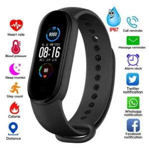 Reloj inteligente M5 con Bluetooth 5,0, pulsera inteligente con Monitor de ritmo cardíaco, salud, para Adriod, IOS, TSLM1