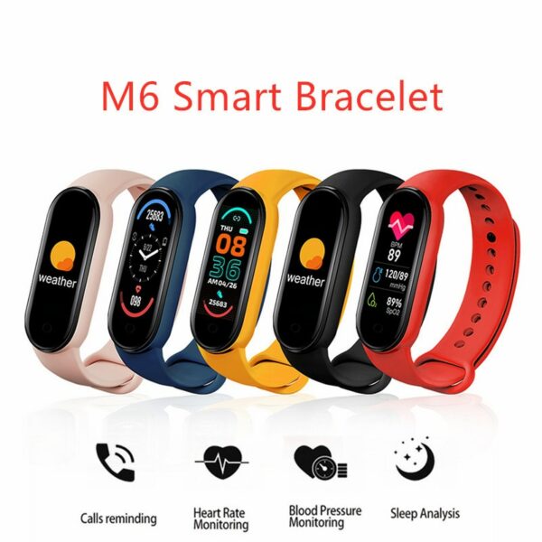 Reloj de pulsera inteligente Mi Band 6 para teléfono Android e IOS, M6, rastreador de Fitness, Monitor de ritmo cardíaco y presión arterial, 2021