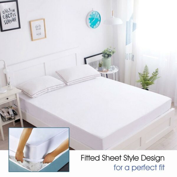 IRoyal-Protector de felpa para colchón, cobertor de algodón de 120x200 cm, antiácaros, impermeable, para cama de bebé