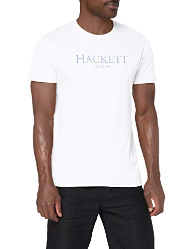 Hackett London Hackett LDN tee Camiseta, 800 Blanco, S para Hombre
