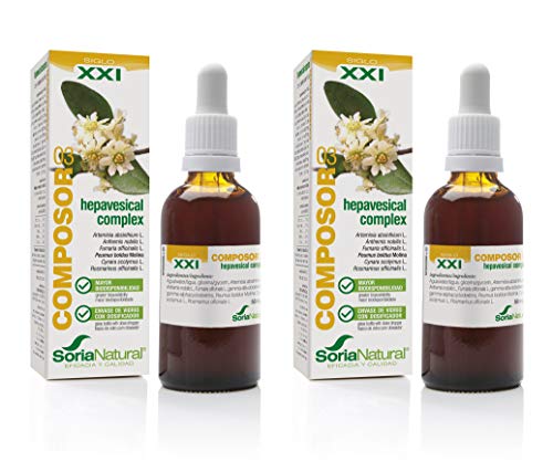 Soria Natural - COMPOSOR 03 - HEPAVESICAL S. XXI - Mejora el rendimiento y la salud del sistema digestivo y hepático - 50 ml – Producto Vegano (PACK2)
