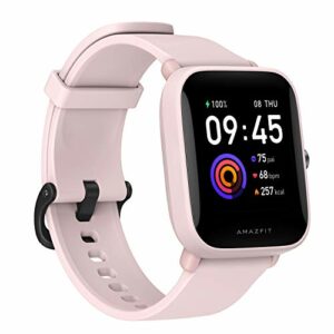 Amazfit Bip U Series Smartwatch Fitness Reloj Inteligente 60+ Modos Deportivos 1.43" Pantalla táctil a Color Grande 5 ATM (SpO2) Oxígeno en Sangre Frecuencia Cardíaca