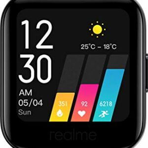 realme Watch - Smartwatch, pantalla de 1.4", frecuencia cardíaca PPG, saturación de oxígeno (SpO2), 14 modos deportivos, batería 160mAh (7/9 días duración) - Negro [Versión ES/PT]
