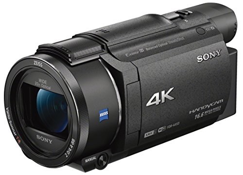 Sony Handycam FDR-AX53 – Videocámara (pantalla de 3, con grabación 4K Ultra HD, lente Zeiss Vario-Sonnar de 26,8 mm, zoom óptico de 20x)