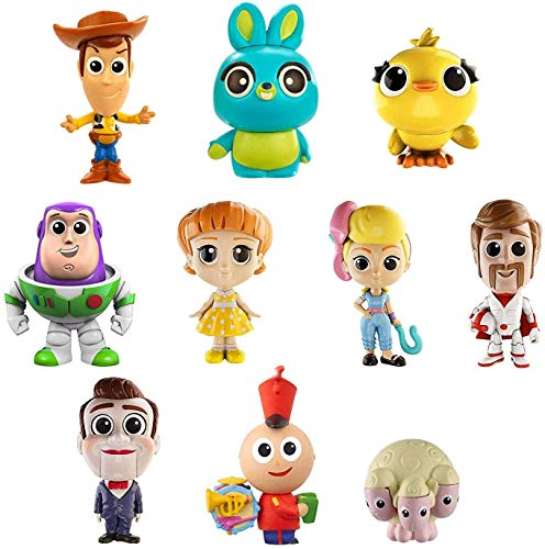 Mattel Disney Toy Story 4 Pack de 10 amiguitos, Mini Figuras Básicas de Los Personajes de La Película (GCY86)