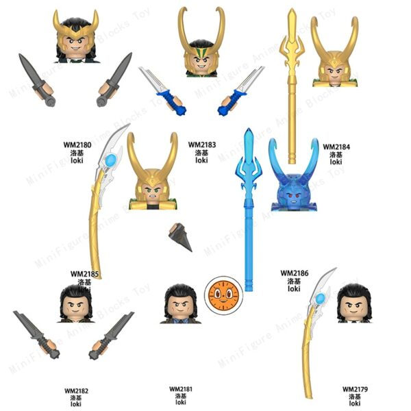 WM6118-bloques de construcción de Loki de Los Vengadores, figuras de acción de la famosa película, juguetes educativos para niños, regalos