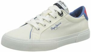 Pepe Jeans Kenton Basic Boy SS21, Zapatillas, 800 Blanco, 36 EU