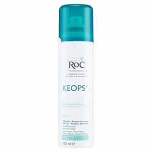ROC KEOPS Seco - Desodorante Spray, Pieles normales, Sin perfume, sin alcohol, Piel fresca durante 48 horas, 150 ml
