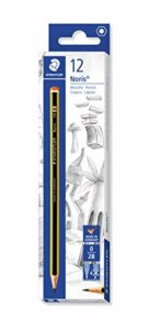 Staedtler Noris 120-0 - Lápices de Madera Certificada, Pack con Doce Lapiceros de Grafito 2B
