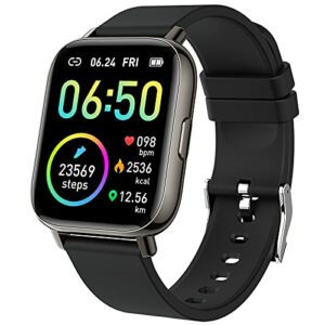 Smartwatch, 1.69" Reloj Inteligente Hombre Mujer Impermeable IP68 Pulsera Actividad 24 Modos Deporte con Pulsómetro Monitor de Sueño Monitores Actividad Cronómetros Calorías Podómetro para Android iOS