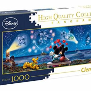 Clementoni-Disney Collection Puzzle 1000 Piezas Panorama Mickey Minnie, Color (39449)