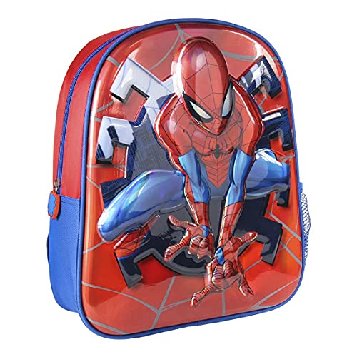 Cerdá, Mochila Infantil 1-5 Años de Spiderman con Licencia Oficial de Marvel Studios-Medidas 25 x 31 x 10 cm Unisex niños, Multicolor, 260X310X100MM