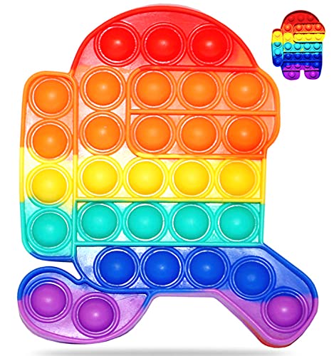 NF ROADTOLOVE Fidget Toy Juguete Antiestres Pop It Sensorial Among Us para Niños y Adultos Bubble Push Juguetes Antiestrés de Explotar Burbujas para Aliviar estrés y Ansiedad