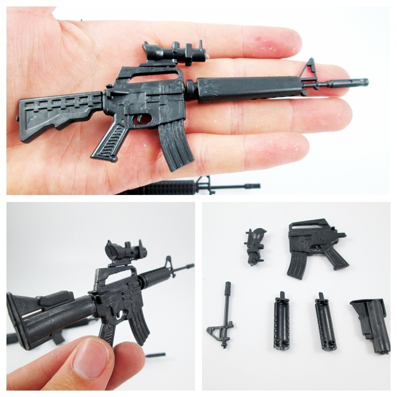 Arma pequeña AK AKM De 12,5 cm para montar, Arma desmontable, juguetes educativos Rondom, 1 unidad