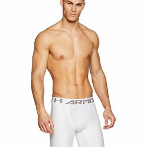 Under Armour Heatgear 2.0 Long Shorts Pantalón De Compresión, Hombre, (White/Graphite (100), M