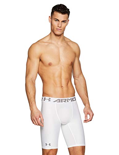 Under Armour Heatgear 2.0 Long Shorts Pantalón De Compresión, Hombre, (White/Graphite (100), M