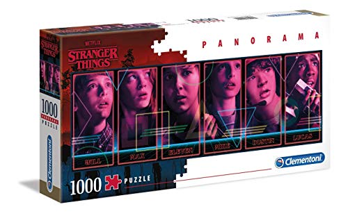 Clementoni Stranger Puzzle 1000 Piezas Panorama Strange Things, Multicolor (39548.4)