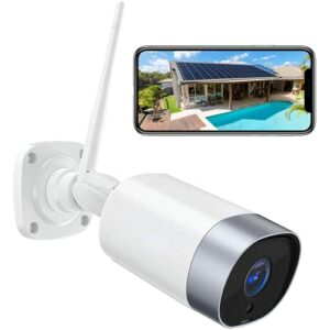 Cámara de Vigilancia WiFi Exterior, 1080P Cámara Vigilancia Domestica WiFi, IP66 a Prueba de Agua y Polvo, Visión Nocturna, Audio Bidireccional, Detección de Movimiento, App iOS / Android