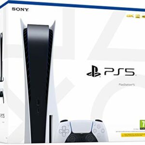 Sony PS5 PlayStation 5 Consola - 825GB SSD, HDR 4K/8K Modelo Estándar (lector de disco Bluray)