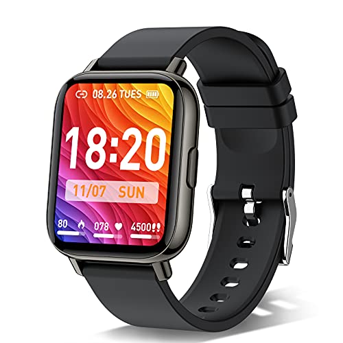 Smartwatch, 1.69” Reloj Inteligente Hombre Mujer, Impermeable IP68 Reloj Deportivo con Pulsómetro, Monitor de Sueño, Monitores de Actividad, Cronómetro, Podómetro, Pulsera Actividad para iOS Android