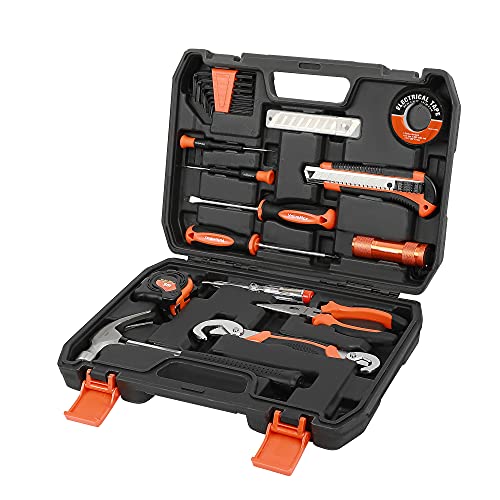 ValueMax 30 piezas Caja de herramientas de reparación del hogar, kit de herramientas generales con caja de almacenamiento, Maletín de herramientas ideal para uso doméstico o laboral
