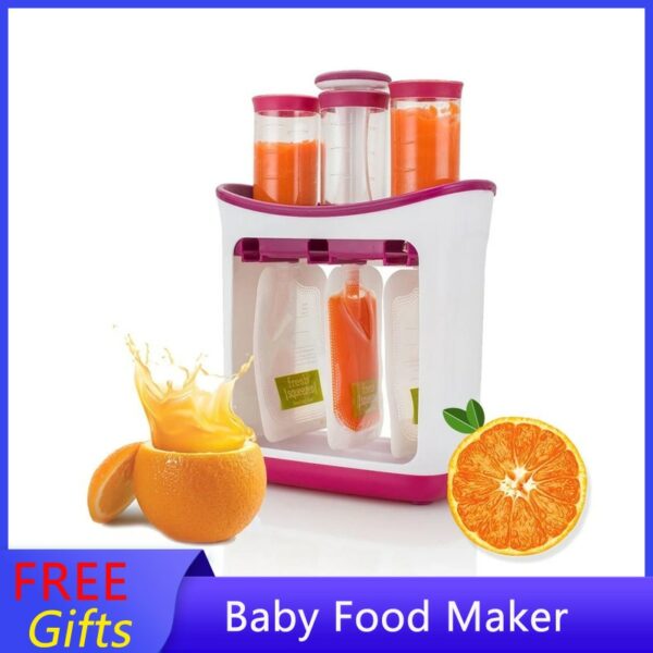 Dispensador de alimentos portátil para bebé, máquina para hacer comida para recién nacido, bolsas para apretar Infantino, estación de zumo de fruta para bebés de 0 a 6 años, novedad