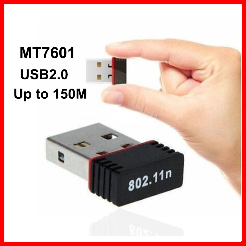 Mini tarjeta de red USB de 150M, adaptador inalámbrico de Wifi de 2,4G, WLAN, MT7601, IEEE802.11n, USB2.0, receptor de Wifi para tableta/PC/TV Box