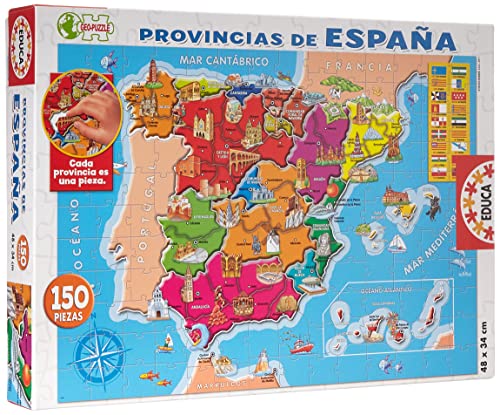 Educa – Provincias España Puzzle, 150 Piezas, Multicolor (14870)