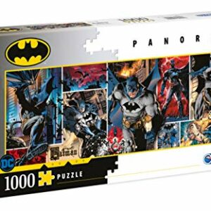 Clementoni- PZL 1000 Panorama HQC Batman Puzzle Adulto, Multicolor (39574)