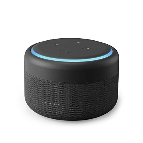 Bateria Echo Dot 3, Base de Batería Portátil para Amazon Echo Dot 3ª Generación Altavoz Inteligente, hasta 12 Horas de Reproducción (Echo Dot no Incluido) – Negro