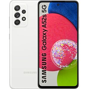 Samsung Smartphone Galaxy A52s 5G con Pantalla Infinity-O FHD+ de 6,5 Pulgadas, 6 GB de RAM y 128 GB de Memoria Interna Ampliable, Batería de 4500 mAh y Carga Superrápida Blanco (Version ES)