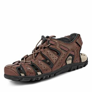 Geox U SANDAL STRADA B Sandalias Punta Cerrada Hombre, Marrón (Brown C0013), 43 EU