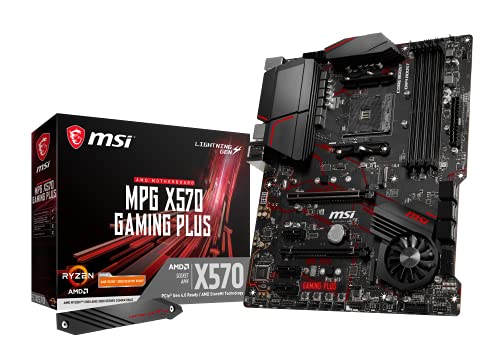 MSI MPG X570 Gaming Plus – Placa Base Performance Gaming (Chipset AMD X570, DDR4, Audio Boost, Intel Lan, Socket AM4, HDMI, Soporta AMD Pocesadores) Color Negro