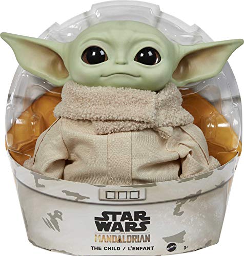 Star Wars Peluche de Baby Yoda de El Mandaloriano - Cuerpo Blando y Base Robusta - 28 cm - Regalo para Fans y Coleccionistas Adultos y Niños