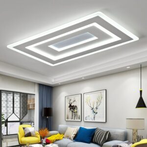 Luces LED de techo modernas ultradelgadas para sala de estar, estudio, dormitorio, iluminación interior, lámpara de techo con atenuación RC