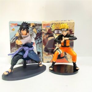 Figuras de acción de Naruto, Uzumaki, Uchiha Sasuke, 20 ° aniversario, Shippuden, modelo en PVC, regalo de Navidad para el hogar