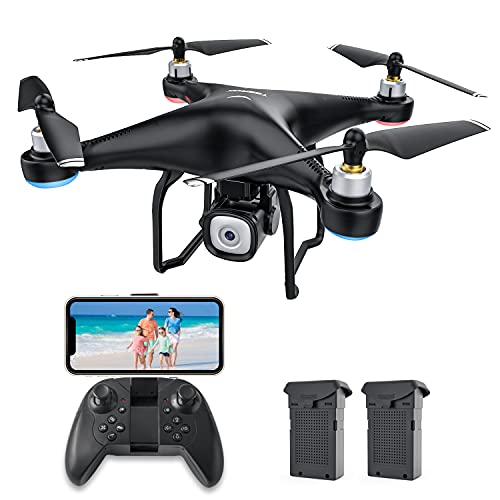 Drones con Cámara 1080P HD FPV, TEEROK Drone Modo sin Cabeza, Despegue con Una Tecla, Filp 3D, Ruta de Vuelo Personalizada, Control de Gravedad , Drones para Niños y Principiantes