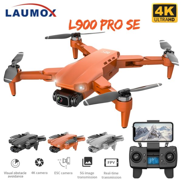 LAUMOX L900 Pro hecho 4K Dron con cámara Dual de HD 5G GPS FPV RC sin escobillas del Motor Quadcopter distancia 1,2 km RC Drone