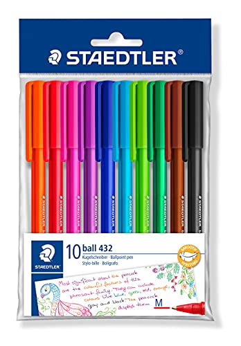 STAEDTLER 43235MPB10 – Bolígrafos, Colores Surtido, Pack de 10 Unidades
