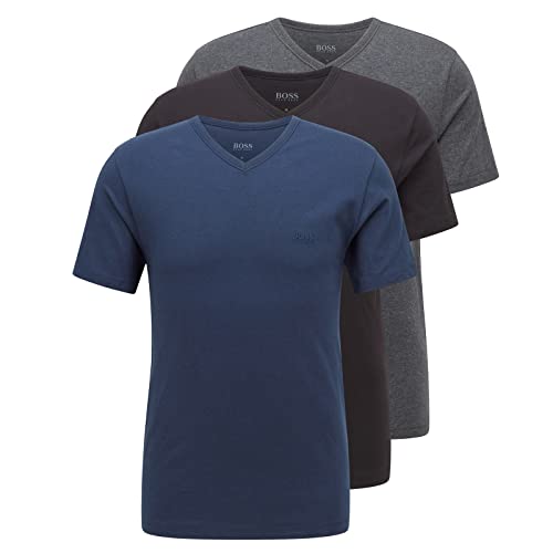 BOSS T-Shirt VN 3P CO, Camiseta para Hombre, Azul (New – Open Blue497), S