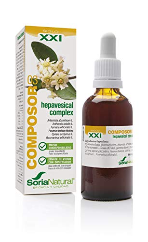 Soria Natural – COMPOSOR 03 – HEPAVESICAL S. XXI – Mejora el rendimiento y la salud del sistema digestivo y hepático – 50 ml – Producto Vegano