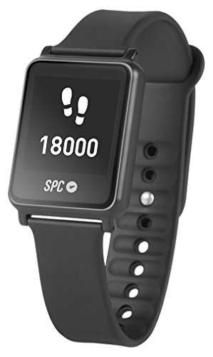 SPC Smartee Training-Smartband de 1.28 (LCD, Bluetooth) Negro, Juventud Unisex