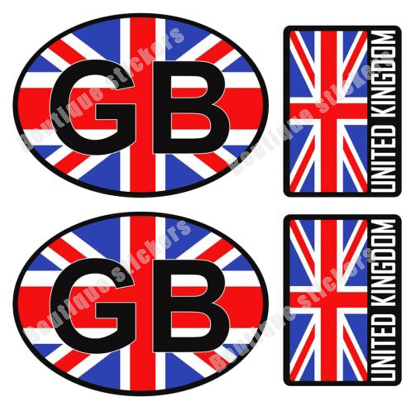 Pegatinas adhesivas GB Reino Unido, Bandera Nacional del Coche, pegatina para Casco de Moto, decoración, protector solar, antiarañazos