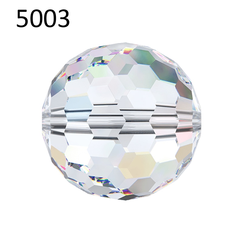 Cuentas de Cristal Swarovski 5003 para fabricación de joyas, cuentas sueltas de diamantes de imitación, bolas de discoteca hechas en Austria, 6mm, 8mm, 10mm, 1 pieza