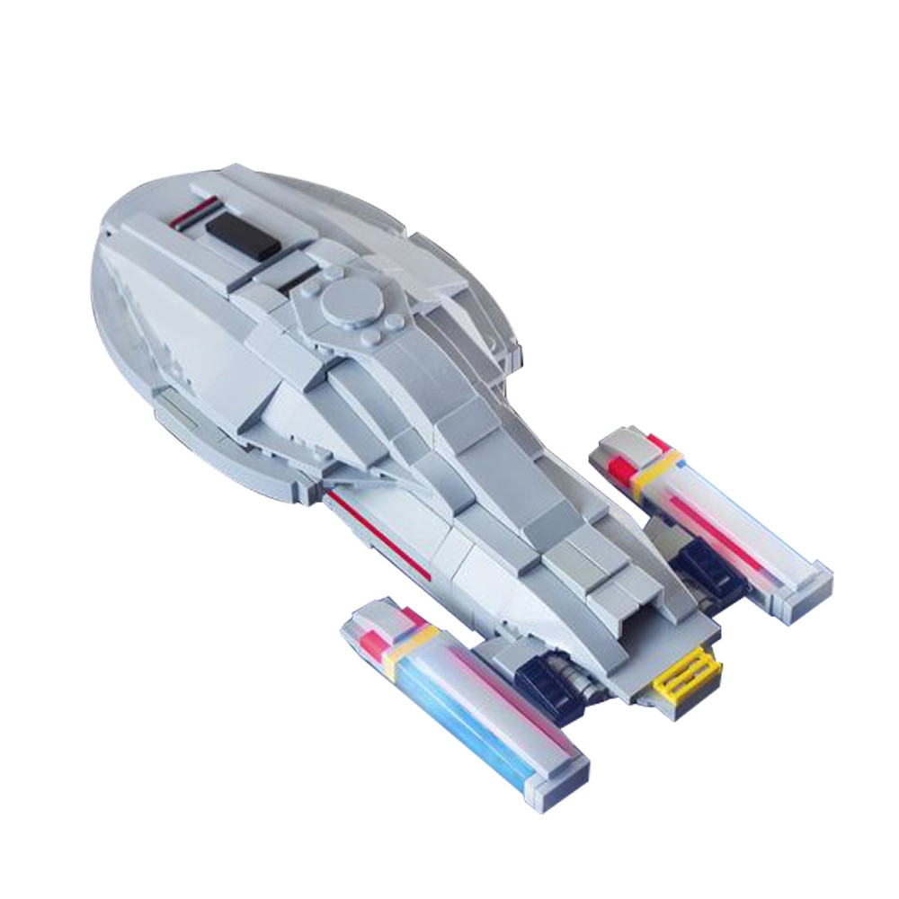 MOC-16925 de construcción de USS Trek, Voyager, Space Star Series, bloques de montaje, piezas de ladrillo, juguete para niños, regalo de cumpleaños para niños y adultos, 332 piezas