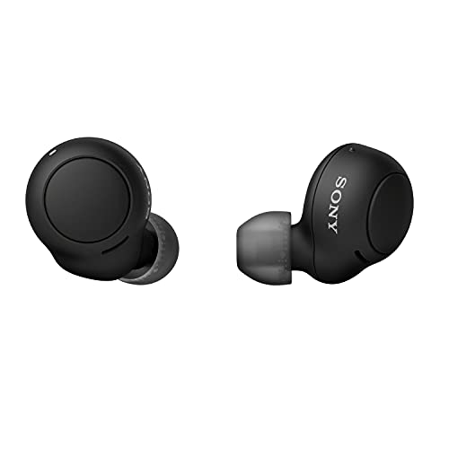 Sony WF-C500 – Auriculares True Wireless, Hasta 20 horas de autonomía con funda de carga, Compatible con Voice Assistant, Micrófono incorporado para llamadas telefónicas, Conexión Bluetooth, Negro